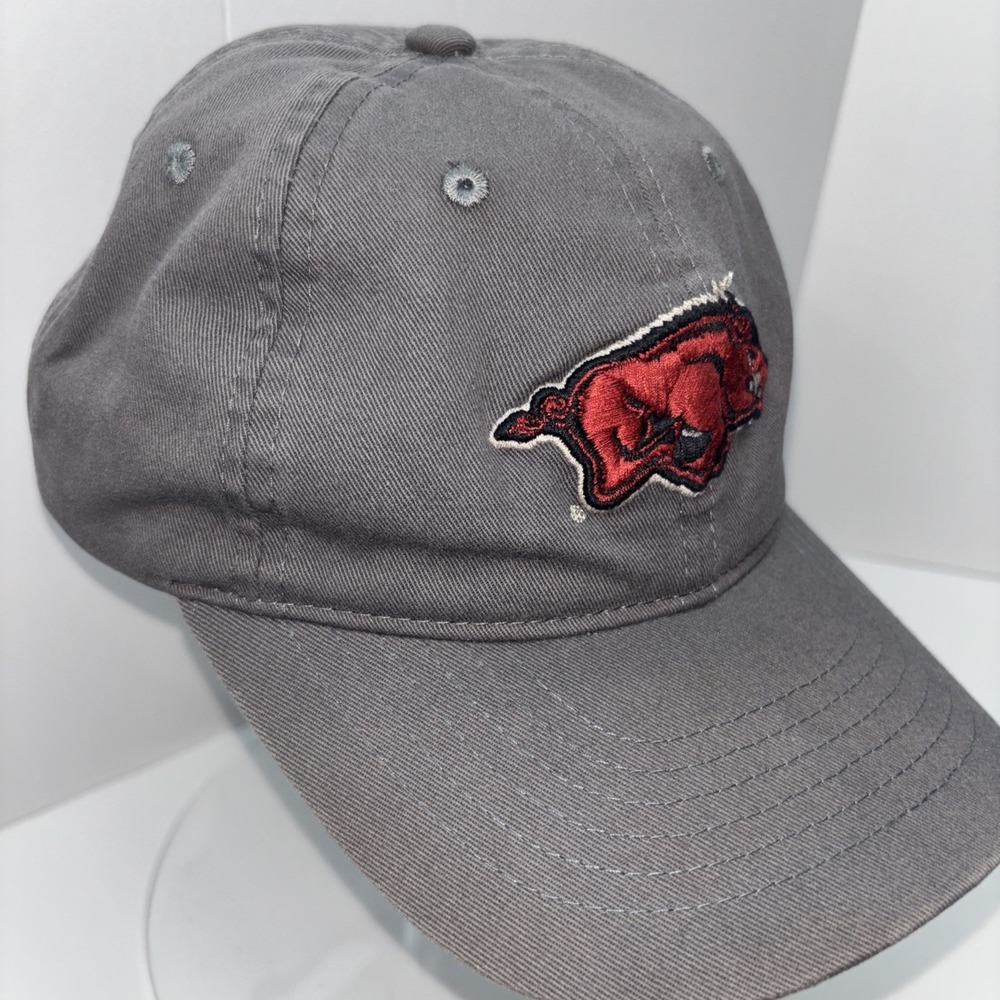 Arkansas Razorbacks Zephyr Gray Hat Cap Authentic Adjustable - Picture 3 of 8